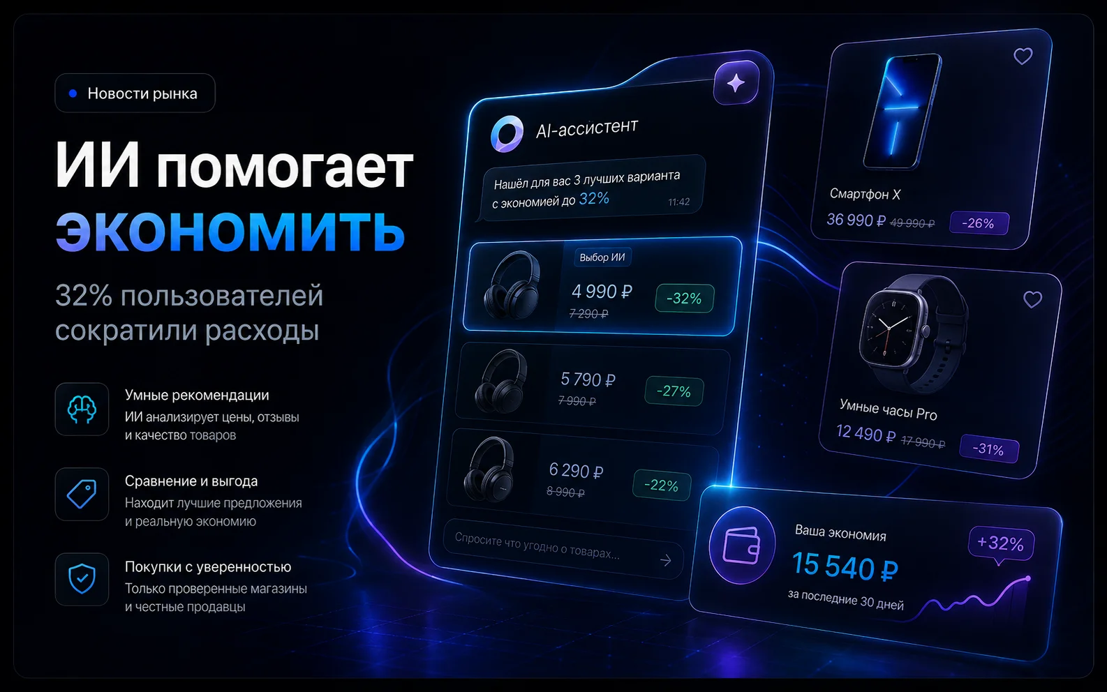 Нейросети меняют шопинг: каждый третий пользователь стал тратить меньше