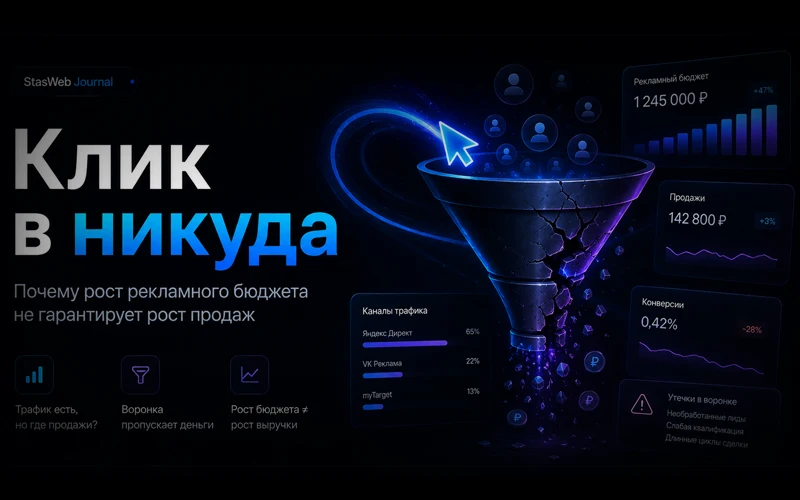 Клик в никуда: почему рост рекламного бюджета не гарантирует рост продаж