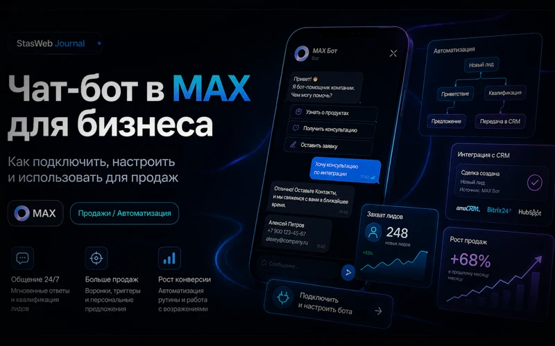 Чат-бот в MAX для бизнеса: как подключить, настроить и использовать для продаж